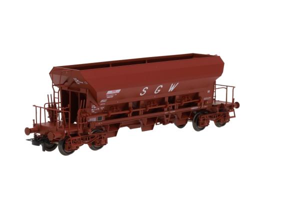 REE Modeles, Spur H0, SNCF Selbstentlade Wagen, Gattung TREMIE F70, braun, Beschriftung: "SGW", Ep. IV, DC, WB-665